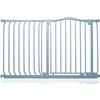 Safetots Cancelletto di Sicurezza con Parte Superiore Incurvata, 116cm - 125cm, Grigio Opaco, Montaggio a Pressione, Cancelletto per Bambini per Porte, Corridoi e Spazi Stretti, Barriera di Sicurezza