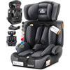 KIDIZ® Seggiolino auto i-Size R129 da 100 a 150 cm fino a 12 anni - Seggiolino auto gruppo 1/2/3 senza Isofix, seggiolino in crescita, cintura a 5 punti, poggiatesta regolabile in altezza, rialzo del