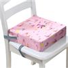 FANSU Rialzo da Sedia per Bambini Stampa di Farfalla Comodo e Smontabile Cuscino Seduta per Sedia Cuscino Alzasedia con Cinghie Lavabile per Seggioloni Alza Sedia (Rosa,32x32x8cm)