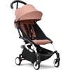 Stokke Passeggino Stokke YOYO3 da 6 mesi - Include telaio bianco/cuscino seduta Ginger + Capottina - Si ripiega e si apre in un lampo - Leggero e compatto - Compatibile con il bagaglio a mano