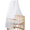 tweeto® baldacchino per culla per bambini, 100% lino, traspirante