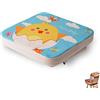 FANSU Cuscino Rialzo da Sedia per Bambini, Fansu Comodo e Facile da Pulire Smontabile Regolabile Cuscino Alzasedia Seggioloni Cuscino Seduta per Sedia da Giardino (Pollo giallo,40x40x5cm)