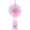 baby idea Babysanity - Fiocco Fiocco Nascita Bimba con Cicogna Coccarda Nascita in Tulle Perfetta per Interno ed Esterno Ideale da Appendere alla Porta Dimensioni 50x25 Cm (Susy Rosa)