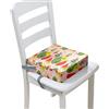 Chickwin Cuscino Rialzo Sedia per Bambini, Modello di Anguria Cuscino Alzasedia Regolabile Cuscino per Sedia Seggiolino Smontabile Booster Seat per Tavolo da Pranzo (fiori,32x32x8cm)