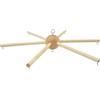 Hotainoys Gancio mobile per culla, kit mobile fai-da-te in legno naturale, gancio per campanelli eolici per kit balcone sospeso per la casa del bambino