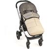 variouss Sacco in pile universale per passeggino, per passeggino invernale, sfoderabile impermeabile e traspirante (ecopelle beige)