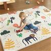 CASABEL Tappeto Gioco Evolutivo 180×150 cm, Pieghevole, Impermeabile e Spesso, Fantasia Scimmia, Grande Formato, Colorato, Facile da Riporre e Trasportare