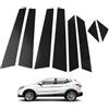 QQDQUUHV Fibra di Carbonio Nero Pilastro Montante della Porta Finestra Post Copertura Trim per Qashqai J11 2015-2022 Kit Adesivo Accessori Auto