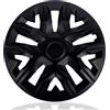 NRM The Best Black MATT Copricerchi per cerchi in acciaio | Set di 4 copricerchi neri opachi (15'')