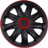 NRM KO255 - Set di 4 copricerchi Kando, Colore: Nero/Rosso