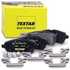 TEXTAR Kit pastiglie freno, Freno a disco 2428302 Compatibile con: FORD FIESTA Stufenheck, FIESTA VI, FIESTA VI Van, MAZDA 2