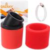 QAZAKY Filtro dell'aria a doppio strato angolate in schiuma rossa da 50 mm, 1,97 pollici, per 50 cc-90 cc, 110 cc, 125 cc, 140 cc, 150 cc, 200 cc, 250 cc, GY6, motociclo, ATV, scooter, quad, go kart