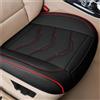 ZSGHJA Protezione Sedile Coprisedile Per Auto Di Lusso Cuscinetto Protezione Interno Universale In Pelle PU Quattro Stagioni(Nero rosso,Davanti)