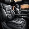 JYCASC Coprisedili Auto Universale Personalizzato con Logo, Pelle Nappa Cuscino Sedile Auto con Cuscino Lombare, Antiscivolo Cuscino per Sedile Auto, Morbido e Traspirante, 5 Colori