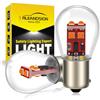 Ruiandsion 2 lampadine LED 1156 1141 1073 7506 BA15S Rosse 9V-30V 12V 24V 3535 6SMD LED Chipsets Sostitutive per Luci Freno e Luci Posteriori, Non Polarità