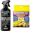 HITOPSELLER KIT MANIAC LINE WATER SPOT MINERAL REMOVER + MICROFIBER PAD KIT COMPLETO PER L'USO DECONTAMINAZIONE RIMOZIONE MACCHIE CALCARE OSSIDAZIONI CARROZZERIA VETRI PLASTICHE