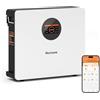 Humsienk Bluetooth Batteria LiFePO4 48V 100Ah da parete con BMS 100A e display LCD, 5120Wh batteria accumulo fotovoltaico oltre 15000 cicli e 10 anni di vita, per sistema solare, energia di riserva