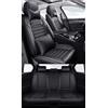 NOBQUA Coprisedili Auto Universali per 5 Posti in Vera Pelle-Compatibili con Škoda Superb Scala Rapid Roomster - Impermeabili, Antiscivolo-Set Completo per SUV e Berlina