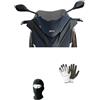 farbrothersonline COMPATIBILE CON YAMAHA X-MAX 250 2014 AL 2016 08028315 CUPOLINO PARABREZZA SPOILER BASSO FUME' IN PMMA,COMPLETO DI ATTACCHI MONTAGGIO ANTI CORROSIVO,PROTEZIONE ARIA-PIOGGIA H28,5-L42