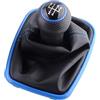 NICOLIE 5/6 velocità Pomello del Cambio Leva del Cambio Gaitor Avvio in Pelle Pu Compatibile con VW 2003-2008 Golf 4 IV Mk4 GTI R32 Jetta - 5 velocità-Blu