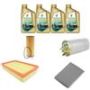 AOQ ORIGINAL QUALITY AOQ - KIT TAGLIANDO 4 FILTRI + 4 LITRI OLIO 5W30 COMPATIBILE CON AU A3 TDI, GOLF IV TDI, SE.TOLEDO TDI, SK. OCTAVIA TDI da '98>'10