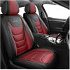 ESMOPA Coprisedili Auto Universale per BMW 1 3 5 7 Series X1 / X3 / X5 / X6 protettore del sedile/Nero Rosso