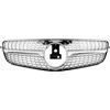 GOINTDJD Griglia Per Benz Per C-class W204 2008-2014 C180 C200 C350 Argento Cromato Diamanti Griglia Nero Lucido Per GTR Stile Paraurti Anteriore Griglia Griglie(D-Silver)