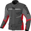 Berik Tourer Giacca tessile per moto impermeabile, grigio/rosso, 52