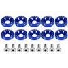 Qiilu Guarnizione per vite auto M6, bullone di modifica Vite per decorazione telaio targa(Blu) adatto per bulloni porta bulloni targa