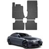 OMAC Tappetini in Gomma Compatibili con Alfa Romeo Giulia 2015-2026 Tappetini Auto Gomma Nero 4X