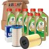 kW&HP KIT TAGLIANDO 7LT OLIO LUBRIFICANTE 5W30 COMPLETO DI FILTRO OLIO E FILTRO GASOLIO GOLF 2.0 GTD