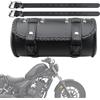 Jlobnyiun Borsa per attrezzi per forcella in pelle per moto, bisaccia per moto | Borsa portaoggetti per forcella moto - Borsa in pelle PU impermeabile, borsa vintage di grande capacità per manubrio della forcel