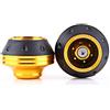 Keenso CNC anteriore forcella telaio cursori ruota crash protector alluminio forcella ruota telaio cursori crash pad moto caduta protezione scooter ciclomotore(Gold)