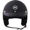 BHR Casco Demi-Jet 839 - Casco Scooter Omologato ECE 22.06 con Frontino e Sgancio Micrometrico - Nero Opaco XS