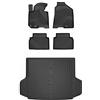 MOTOS Set di tappetini in gomma e tappetini per il bagagliaio per Hyundai ix35 I 2009-2015 Migliorare il comfort di viaggio con tappetino antiscivolo auto 3D- tappetini per tutte le stagioni auto, pro