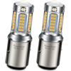 Ruiandsion BA20D Luce frontale per motocicletta a LED, Colore Bianco Caldo AC/DC 10-30V, 1200LM, Fari Alto - BassoSostituzione per Moto, ATV, Spina Non - Polarità Plug and Play (2 pezzi)