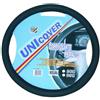 Generico Coprivolante Auto Universale (37-40 cm), Nero Modello Unicover, Copri Sterzo Antiscivolo Inodore, in Tessuto, Accessori Auto, Durevole, Sicuro, Cover Decorativa Proteggi Sterzo