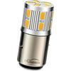 Ruiandsion BA20D Faro moto LED DC 6-30V H6 Hi/Lo Beam Super Bright 5730 17SMD Chipsets Lampadina a LED bianco caldo per moto faro, confezione da 1