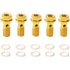 HOBXMFY Acciaio inossidabile M10X1 25 Raccordi di bulloni banjo per la linea di pinza per tubo del freno per motociclisti compatibile con sistemi di tubi del freno universali(5 piece)