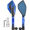 ZNYZDM Accessori Specchietto Retrovisore Laterale Per Moto 8mm 10mm Specchi Per HONDA Hornet 600 250 900 CB400 CB599 HORNET CB600F 2007 2008 2010 2011 12 (Colore : Blu)