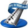 NTG Set di binari Airline in alluminio forma semicircolare da 1 a 10 metri binario semirotondo per il fissaggio del carico di camion e camper Binario forato argento barra di ancoraggio (1 metro)