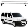 OMAC Heavy Duty Barre Portatutto Trasversali Compatibili con FIAT Doblo I 2000-2010 - 2 Stangen - Acciaio Argento