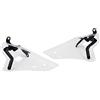 Xerial Frangivento laterale moto parabrezza anteriore pannelli di ventilazione per MT-07 MT07 Tracer 700 GT 2016-2021 (trasparente)