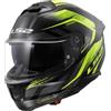LS2, Casco Moto Integrale STREAM II FURY Gloss Black H-V Yellow, XL