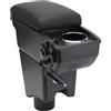 OYHCM Bracciolo centrale per Dacia Logan Sandero 2008-2012,6 USB | Per Logan Sandero Bracciolo,5 USB+USB-C,Presa 12V,Portabicchieri,Doppio vano portaoggetti,Pelle PU,Installazione senza forare
