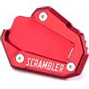 Modeer Per Ducati Scrambler 1100 Sport/Special/Pro/Sport Pro 2017-2023 Moto CNC Supporto Piastra di estensione Cavalletto laterale Stand Pad Scrambler1100 accessorio (rosso)