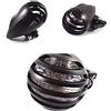 JaneShop Fanale anteriore per moto, Bullet 12 V, H4, faro High/Low Lampade Fit per Harley Suzuki Touring Cafe Racer, Suzuki Yamaha CB (nero)