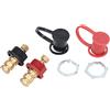 Syrisora Kit Palo di Ricarica Batteria con Tappo a Perno da 20 Mm, Terminale Ponticello Nero Rosso per Pila di Ricarica per Camion , Include Terminali Batteria