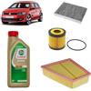 OP Kit tagliando 3 filtri + 3L olio Edge 5W30 LL per Volkswagen Polo 6R 6C 1.2 benzina