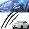OEPQUE Sostituzione Spazzole Tergicristallo per Alfa Romeo Mito (2008-2018) 26+15+12 Pollici Sostituzione Spazzole Tergicristallo Anteriori Posteriori, Accessori per Pioggia E Neve